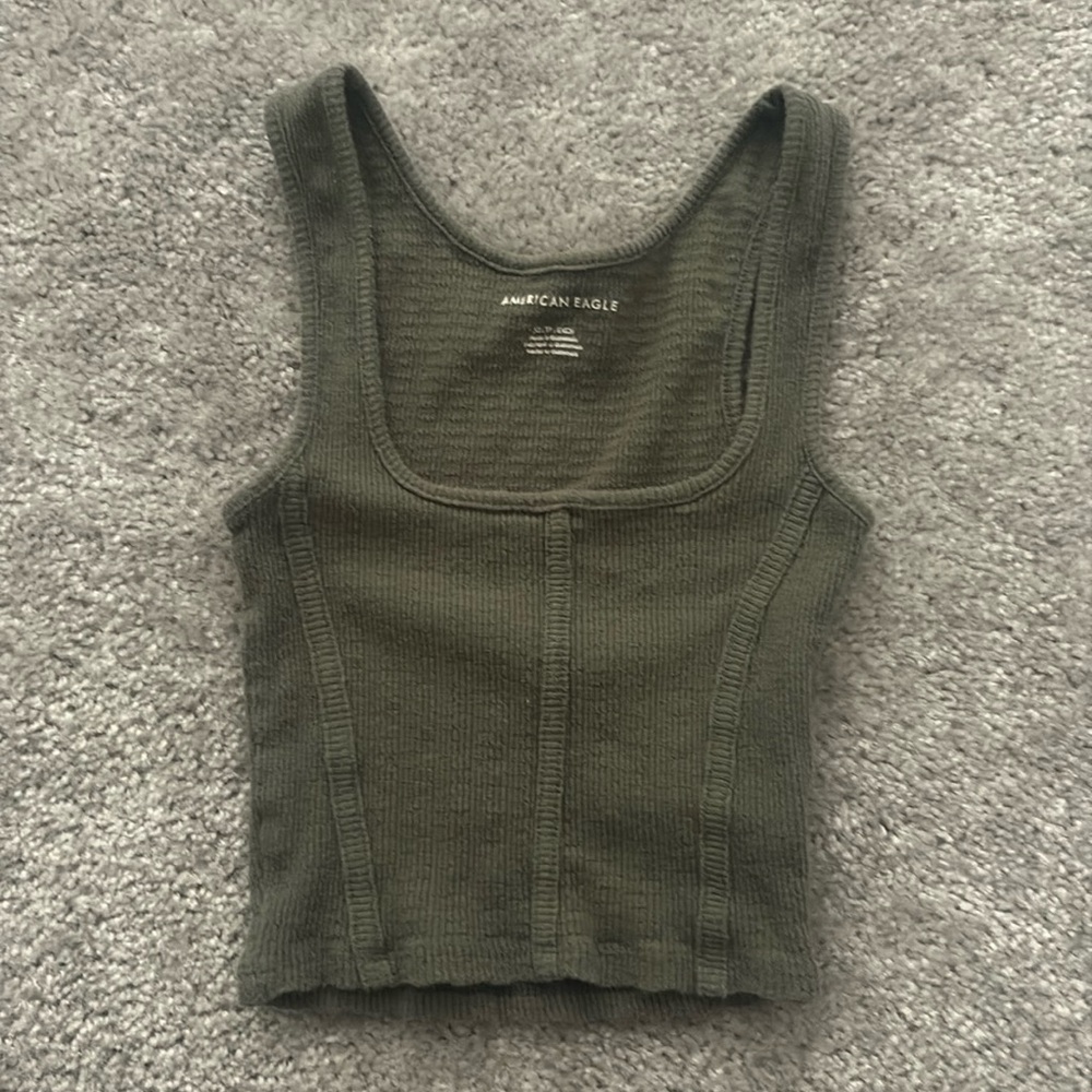 american eagle deep green tank